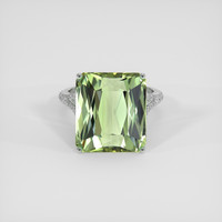 16.69 Ct. Green Tourmaline Ring, 18K White Gold 1