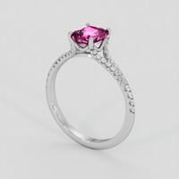 1.19 Ct. Pink Sapphire Ring, 18K White Gold 2