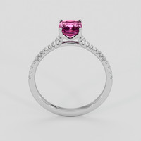 1.19 Ct. Pink Sapphire Ring, 18K White Gold 3