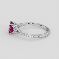 1.19 Ct. Pink Sapphire Ring, 18K White Gold 4