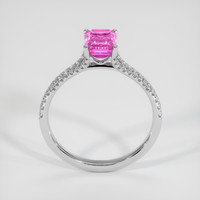 1.43 Ct. Pink Sapphire Ring, 18K White Gold 3