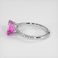 1.43 Ct. Pink Sapphire Ring, 18K White Gold 4