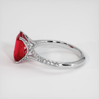 2.03 Ct. Ruby Ring, 18K White Gold 4