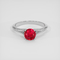 1.11 Ct. Ruby Ring, 18K White Gold 1