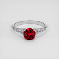 1.21 Ct. Ruby Ring, 18K White Gold 1