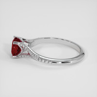 1.21 Ct. Ruby Ring, 18K White Gold 4
