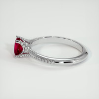 0.52 Ct. Ruby Ring, 18K White Gold 4