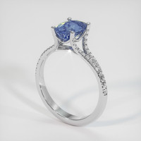 1.91 Ct. Bi Color Sapphire Ring, 18K White Gold 2