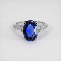 3.48 Ct. Sapphire Ring, 18K White Gold 1