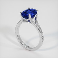 3.48 Ct. Sapphire Ring, 18K White Gold 2