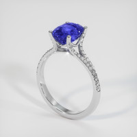 3.23 Ct. Sapphire Ring, 18K White Gold 2