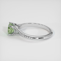 1.22 Ct. Green Sapphire Ring, 18K White Gold 4