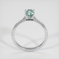 1.21 Ct. Greyish Blue Sapphire Ring, 18K White Gold 3