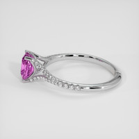 1.00 Ct. Purplish Pink Sapphire Ring, 18K White Gold 4