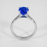 3.04 Ct. Blue Sapphire Ring, 18K White Gold 3