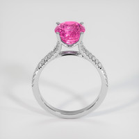 3.09 Ct. Pink Sapphire Ring, 18K White Gold 3