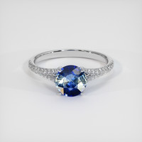 0.84 Ct. Bi Color Sapphire Ring, 18K White Gold 1