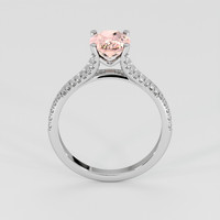 1.62 Ct. Padparadscha Sapphire Ring, 18K White Gold 3