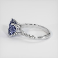 5.68 Ct. Violet Sapphire Ring, 18K White Gold 4