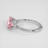 3.08 Ct. Pink Sapphire Ring, 18K White Gold 4