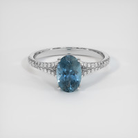 2.32 Ct. Sapphire Ring, 18K White Gold 1