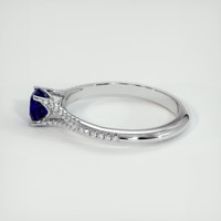 0.81 Ct. Blue Sapphire Ring, 18K White Gold 4