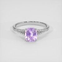 2.15 Ct. Purple Sapphire Ring, 18K White Gold 1