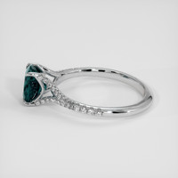 1.21 Ct. Bluish Green Sapphire Ring, 18K White Gold 4