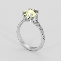 3.22 Ct. Yellow Sapphire Ring, 18K White Gold 2