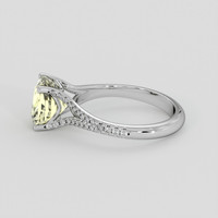 3.22 Ct. Yellow Sapphire Ring, 18K White Gold 4