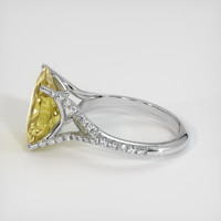 6.13 Ct. Yellow Sapphire Ring, 18K White Gold 4