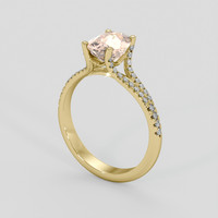1.84 Ct. Peach Sapphire Ring, 10K Yellow Gold 2