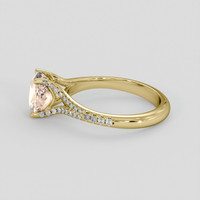 1.84 Ct. Peach Sapphire Ring, 10K Yellow Gold 4