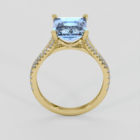 4.31 Ct. Blue Sapphire Ring, 10K Yellow Gold 3