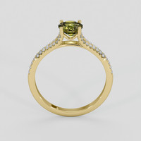 0.79 Ct. Yellowish Green Sapphire Ring, 10K Yellow Gold 3