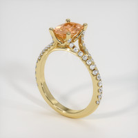 1.39 Ct. Padparadscha Sapphire Ring, 10K Yellow Gold 2