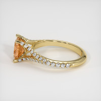 1.39 Ct. Padparadscha Sapphire Ring, 10K Yellow Gold 4
