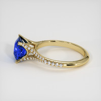 3.04 Ct. Blue Sapphire Ring, 14K Yellow Gold 4