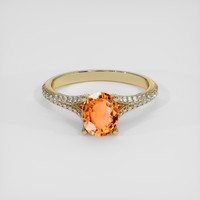 1.47 Ct. Orange Spessartite Garnet Ring, 14K Yellow Gold 1