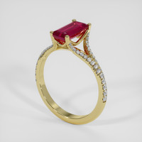 1.57 Ct. Ruby Ring, 14K Yellow Gold 2