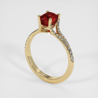 1.65 Ct. Ruby Ring, 14K Yellow Gold 2