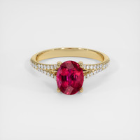 2.09 Ct. Ruby Ring, 14K Yellow Gold 1