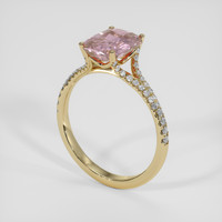 2.89 Ct. Purplish Pink Sapphire Ring, 14K Yellow Gold 2