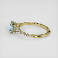 1.23 Ct. Bluish Green Sapphire Ring, 14K Yellow Gold 4