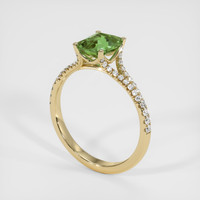 1.41 Ct. Green Sapphire Ring, 14K Yellow Gold 2