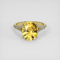 5.10 Ct. Yellow Sapphire Ring, 14K Yellow Gold 1