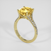 5.10 Ct. Yellow Sapphire Ring, 14K Yellow Gold 2