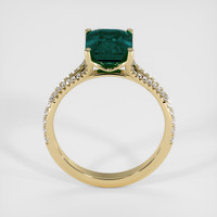 2.52 Ct. Bluish Green Sapphire Ring, 14K Yellow Gold 3