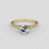 1.33 Ct. Bi Color Sapphire Ring, 14K Yellow Gold 1