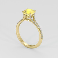 2.07 Ct. Yellow Sapphire Ring, 14K Yellow Gold 2